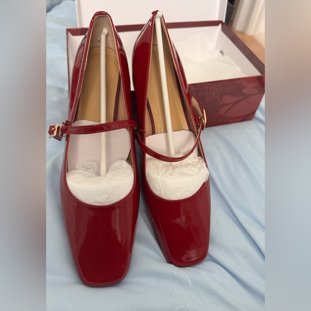 Tina Cus patent shoes. Beautiful burgundy color.